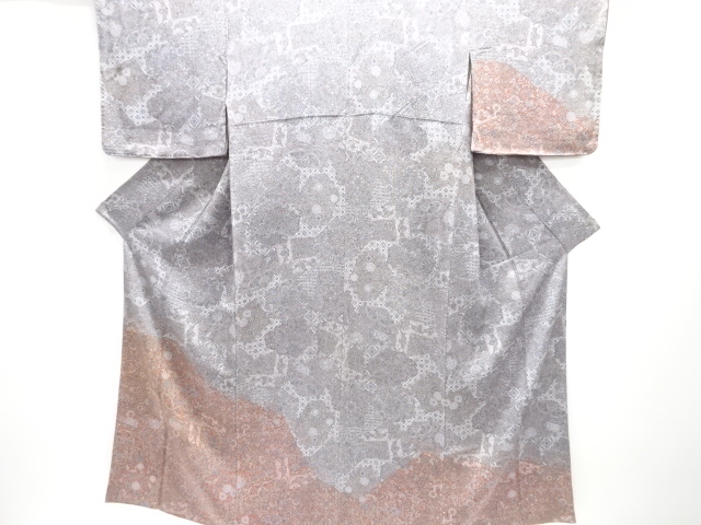 JAPANSE KIMONO / TSUKESAGE HOMONGI / CHIRIMEN / FLOWER SARASA